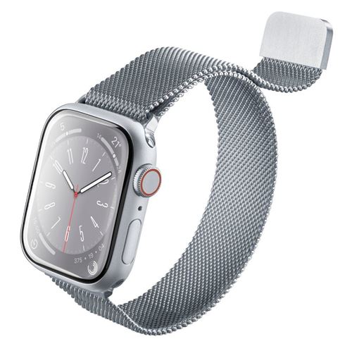 Bracelete Cellularline Steel Band Apple Watch 42 44 45 49mm - Cinza Online Sale