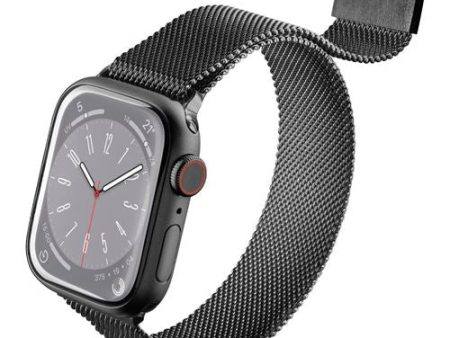 Bracelete Cellularline Steel Band Apple Watch 42 44 45 49mm - Preto Cheap