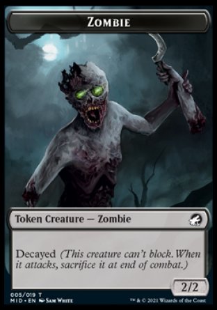 Zombie (005)    Zombie (004) Double-Sided Token [Innistrad: Midnight Hunt Commander Tokens] For Cheap