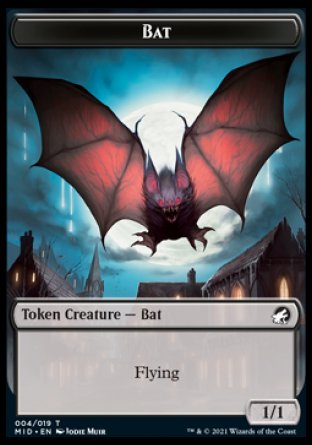 Zombie (005)    Bat Double-Sided Token [Innistrad: Midnight Hunt Tokens] on Sale