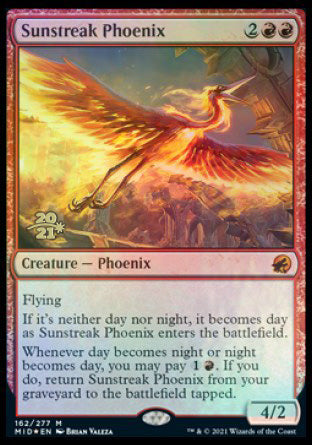 Sunstreak Phoenix [Innistrad: Midnight Hunt Prerelease Promos] Cheap