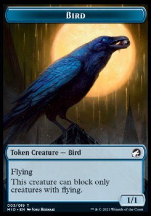 Zombie (005)    Bird Double-Sided Token [Innistrad: Midnight Hunt Tokens] For Sale