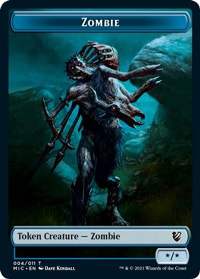 Zombie (005)    Zombie (004) Double-Sided Token [Innistrad: Midnight Hunt Commander Tokens] For Cheap