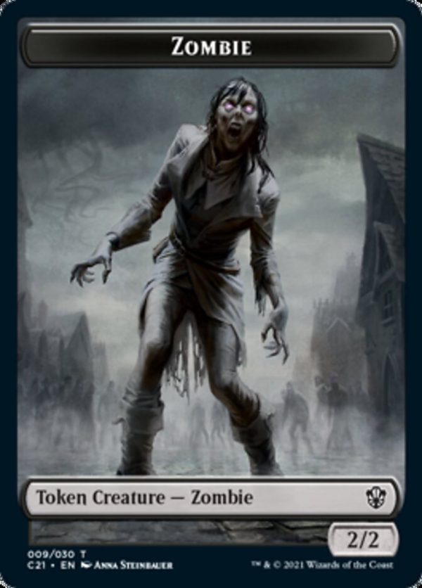 Zombie    Spirit Double-Sided Token [Commander 2021 Tokens] Online Sale