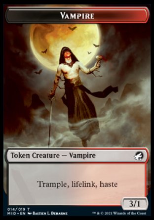 Zombie (005)    Vampire Double-Sided Token [Innistrad: Midnight Hunt Tokens] Cheap