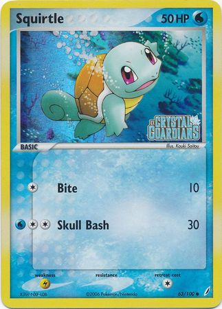 Squirtle (63 100) (Stamped) [EX: Crystal Guardians] Online Hot Sale